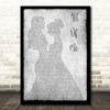 John Legend All Of Me Lesbian Couple Two Ladies Dancing Grey Song Lyric Art Print