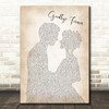 Volbeat Goodbye Forever Man Lady Bride Groom Wedding Song Lyric Art Print