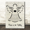Elvis Presley Peace in the Valley Music Script Angel Song Lyric Art Print