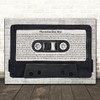 Billy Bragg The Saturday Boy Music Script Cassette Tape Song Lyric Art Print