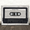 Wheatus Teenage Dirtbag Music Script Cassette Tape Song Lyric Art Print