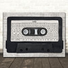 Kenny Rogers Lady Music Script Cassette Tape Song Lyric Art Print