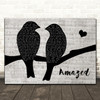 Lonestar Amazed Lovebirds Music Script Song Lyric Art Print