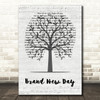 Van Morrison Brand New Day Music Script Tree Song Lyric Art Print