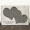 UB40 (I Can't Help) Falling In Love With You Landscape Music Script Two Hearts Song Lyric Art Print