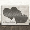 Stereophonics It Means Nothing Landscape Music Script Two Hearts Song Lyric Art Print