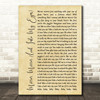 Def Leppard Mirror, Mirror (Look Into My Eyes) Rustic Script Song Lyric Art Print