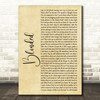 Third Eye Blind Blinded (When I See You) Rustic Script Song Lyric Art Print