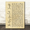 Fred Astaire The Way You Look Tonight Rustic Script Song Lyric Art Print