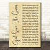 English National Anthem God Save The Queen Rustic Script Song Lyric Art Print