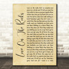 Neil Diamond Love On The Rocks Rustic Script Song Lyric Art Print