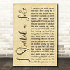 Bee Gees I Started a Joke Rustic Script Song Lyric Art Print