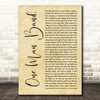 Old Dominion One Man Band Rustic Script Song Lyric Art Print