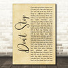 Fleetwood Mac Don't Stop Rustic Script Song Lyric Art Print