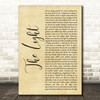 Disturbed The Light Rustic Script Song Lyric Art Print