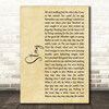 Dave Matthews Band Stay Rustic Script Song Lyric Art Print