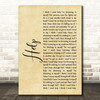 Papa Roach Help Rustic Script Song Lyric Art Print