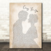 Madonna Crazy For You Man Lady Bride Groom Wedding Song Lyric Quote Print
