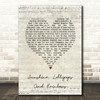 Lesley Gore Sunshine, Lollipops And Rainbows Script Heart Song Lyric Art Print