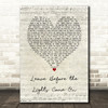 Arctic Monkeys Leave Before the Lights Come On Script Heart Song Lyric Art Print