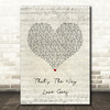 Janet Jackson That's the Way Love Goes Script Heart Song Lyric Art Print