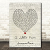 Jason Aldean A Little More Summertime Script Heart Song Lyric Art Print