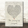 The Spinners The Leaving of Liverpool Script Heart Song Lyric Art Print