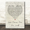 Bob Dylan Love Minus Zero No Limit Script Heart Song Lyric Art Print