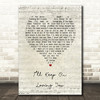 Ray Price Ill Keep On Loving You Script Heart Song Lyric Art Print