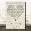 Smokey Robinson & The Miracles The Tracks Of My Tears Script Heart Song Lyric Art Print