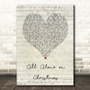 E Street Band & Darlene Love All Alone on Christmas Script Heart Song Lyric Art Print