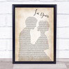 The Script I'm Yours Man Lady Bride Groom Wedding Song Lyric Quote Print