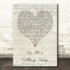 Zac Brown Band As She's Walking Away Script Heart Song Lyric Art Print