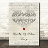 Runrig Hearts Of Olden Glory Script Heart Song Lyric Art Print