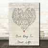 Michael Jackson One Day In Your Life Script Heart Song Lyric Art Print