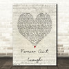 Ronan Keating Forever Aint Enough Script Heart Song Lyric Art Print