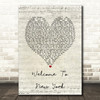 Taylor Swift Welcome To New York Script Heart Song Lyric Art Print