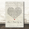 Steve Perry When I think of you Script Heart Song Lyric Art Print