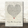 Caleb + Kelsey From the Ground Up Script Heart Song Lyric Art Print