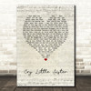 Gerard McMahon Cry Little Sister Script Heart Song Lyric Art Print