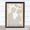 Coldplay Magic Man Lady Bride Groom Wedding Song Lyric Quote Print