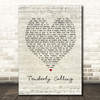 John Denver Tenderly Calling Script Heart Song Lyric Art Print