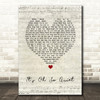 björk it's oh so quiet Script Heart Song Lyric Art Print