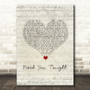 INXS Need You Tonight Script Heart Song Lyric Art Print