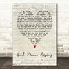 Creedence Clearwater Revival Bad Moon Rising Script Heart Song Lyric Art Print