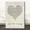 Frank Turner Love Ire & Song Script Heart Song Lyric Art Print