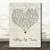 Buddy Holly Valley Of Tears Script Heart Song Lyric Art Print