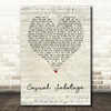 Yungblud casual sabotage Script Heart Song Lyric Art Print