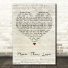 Los Lonely Boys More Than Love Script Heart Song Lyric Art Print