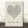 OneRepublic Counting Stars Script Heart Song Lyric Art Print